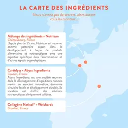 Nutri&Co Collagène Marin Type 1 et 2 Peau & Articulations Saveur Pêche 190g