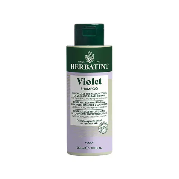 Herbatint Shampooing Violet Pour Cheveux Blancs Et Décolorés 260 ml