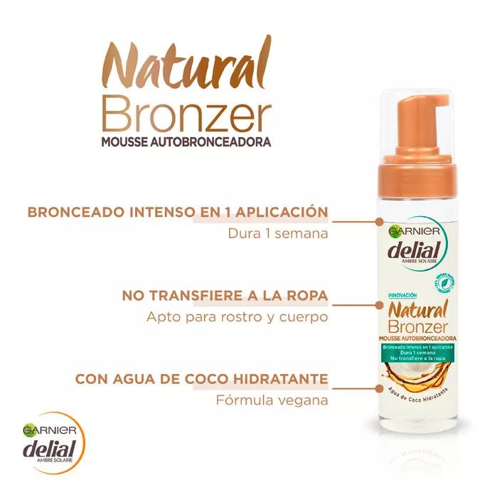 Garnier Delial Natural Bronzer Mousse Autobronceadora 200 ml Atida