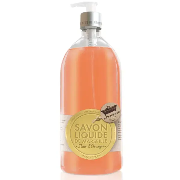 Los baños pequeños de Marsella líquido Provenza jabón flor de naranja 1 l
