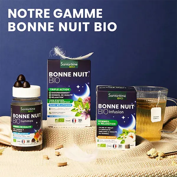 Santarome - Bonne Nuit Bio - Aide à l'endormissement - 20 comprimés