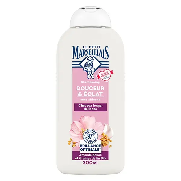 Le Petit Marseillais Shampooing Douceur Éclat Amande Douce Graines Lin Bio 300ml