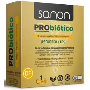 Sanon Probiótico 30 Cápsulas Vegetales