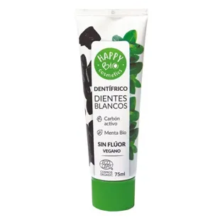 Happy Bio Dentifrice Dents Blanches Charbon Actif 75 ml