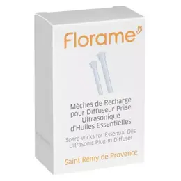 Florame Huiles Essentielles Mèche de Recharge Diffuseur Prise Ultra-Sonique 2 unités