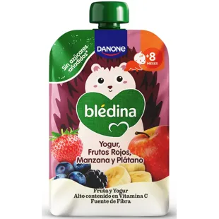 Blédina Pouch Yogurt, Red Fruits, Apple and Banana +8m 100 gr