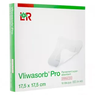 L& R Vliwasorb Pro Benda Assorbente Sterile 17,5cmx17,5cm 10 unità