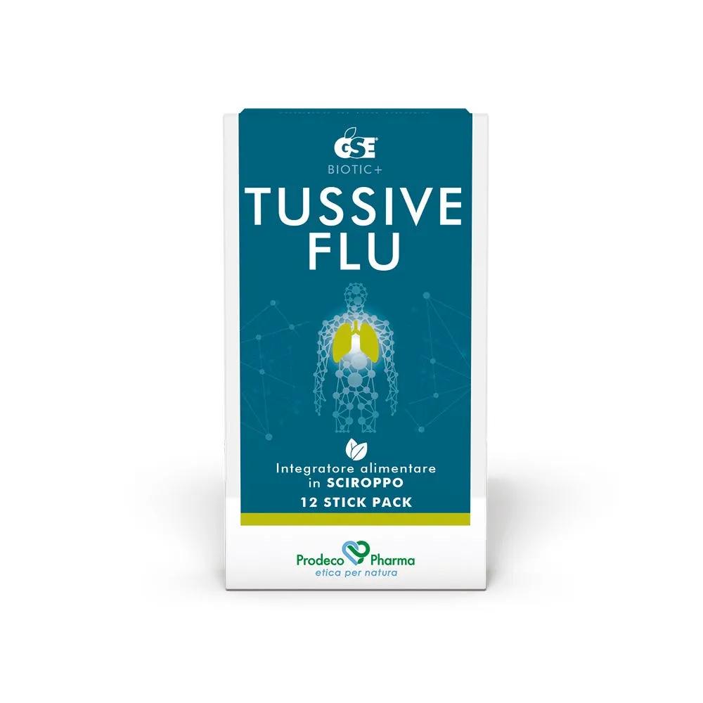 GSE Tussive Flu Sciroppo Integratore Per Le Vie Respiratorie 12 Stick Pack