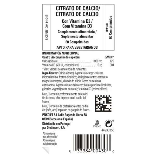 Solgar calcium citrate (with vitamin D3) 60 tabs