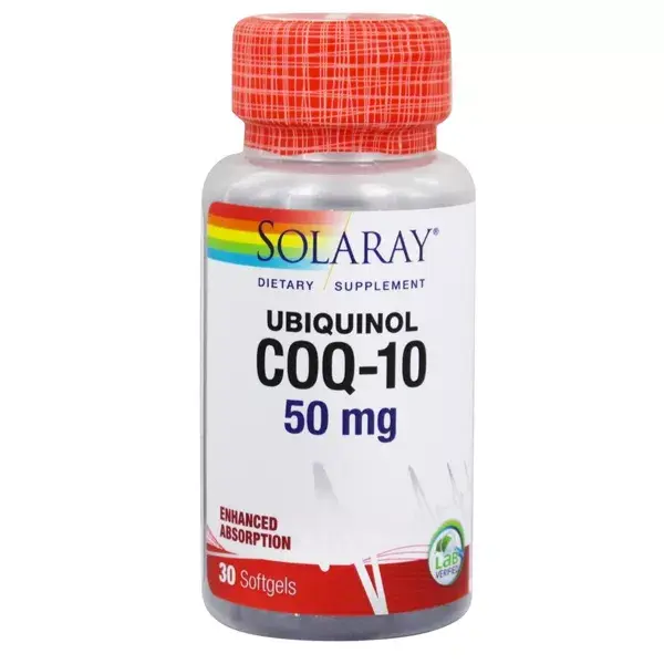Solaray CoQ-10 50mg Ubiquinol 30 Softgels