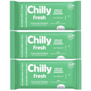 Lingettes Intimes Chilly Formule Fraîche 3x12 unités