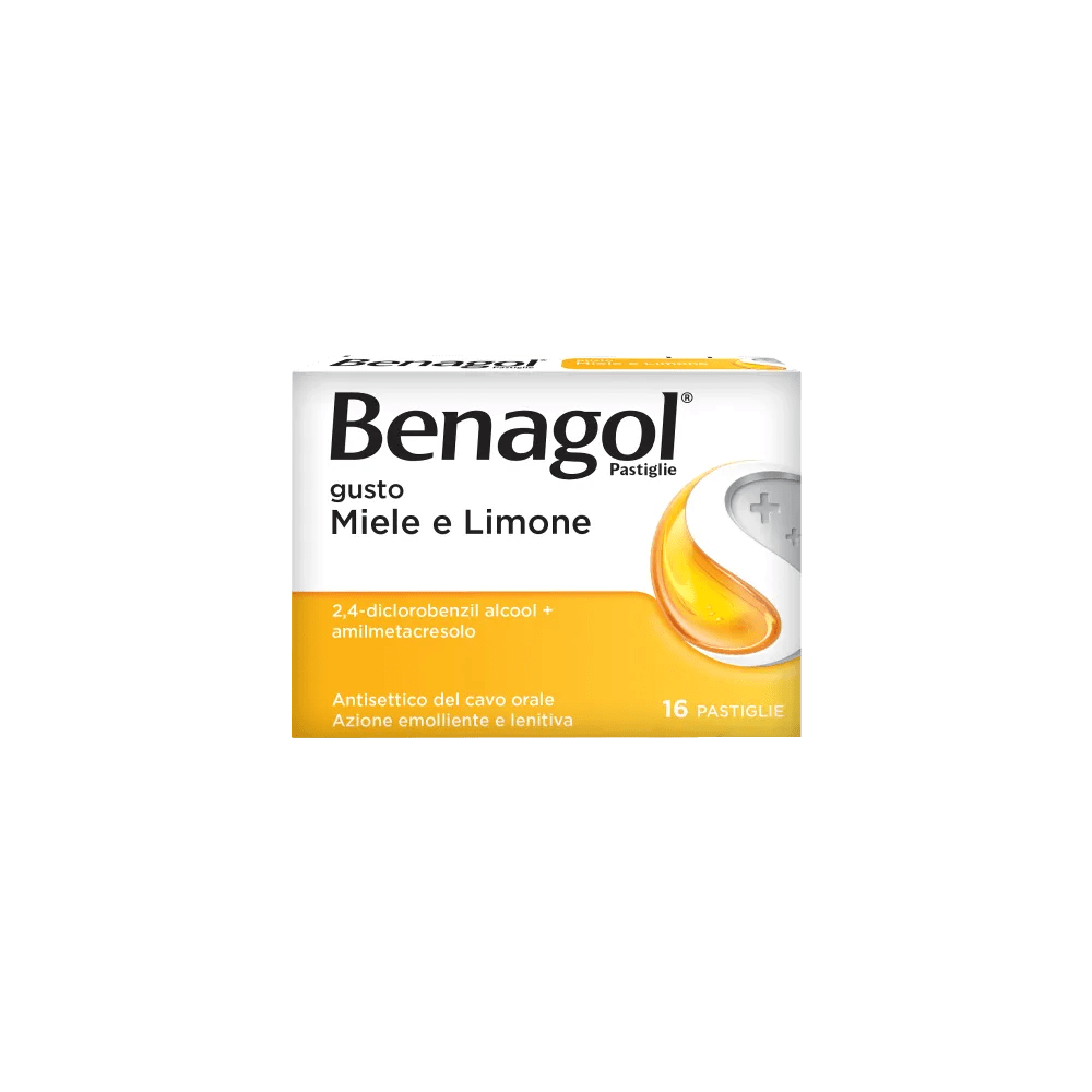 Benagol Pastiglie Miele e Limone Antisettico Cavo Orale 16 Pastiglie