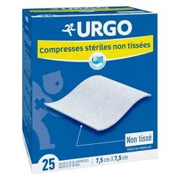 Urgo Soins Infirmiers Compresse Non Tissé Stérile 7,5 x 7,5cm 25 sachets