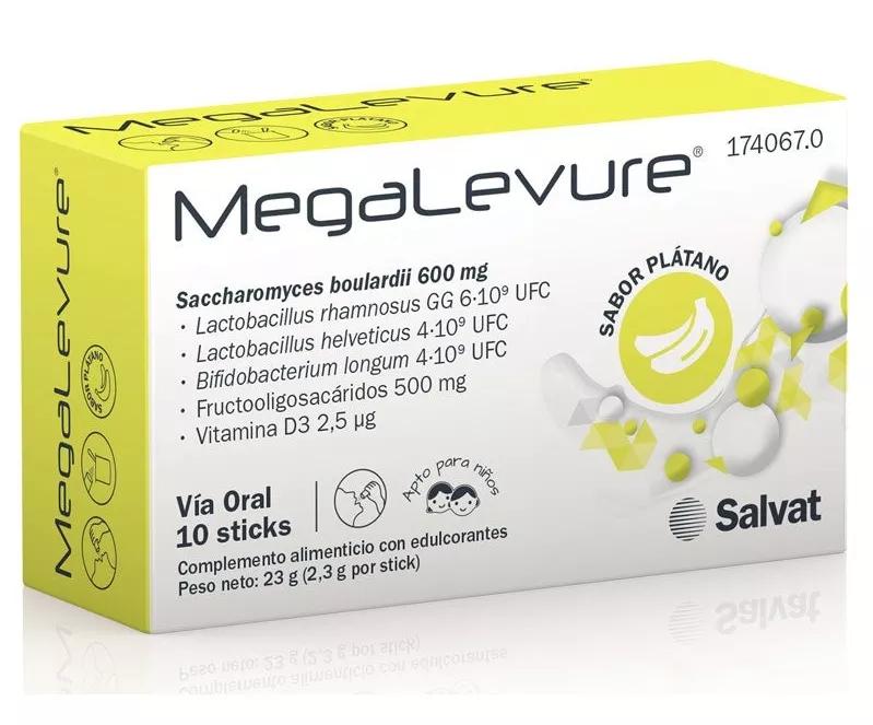 Salvat MegaLevure Sabor Plátano 10 Sticks