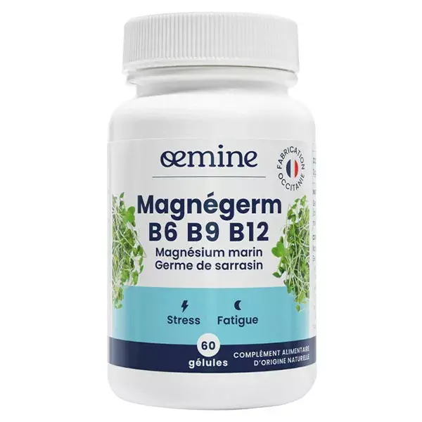 Oemine Magnégerm B6 B9 B12 Magnesio Marino - Germogli di Grano Saraceno 60 capsule