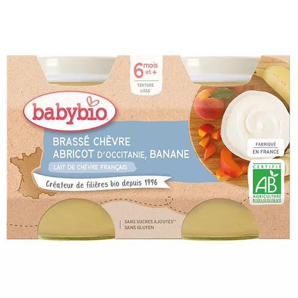 Babybio Leche de Cabra Ecológica Albaricoque Plátano +6m Postres 2 x 130g