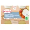 Babybio Desserts Lactés Pot Brassé au Lait de Chèvre Abricot Banane +6m Bio 2 x 130g