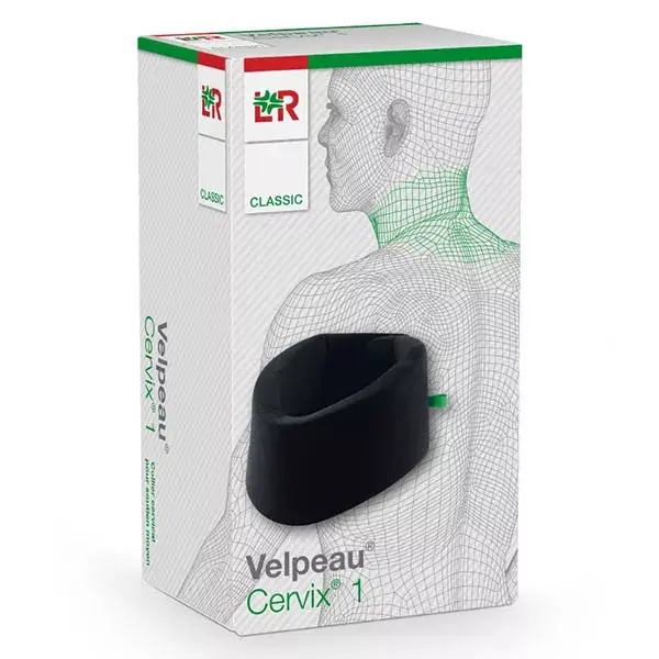 Velpeau Cervix 1 Classic Soft Cervical Collar 9cm Black Size 3