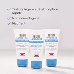 Isdin Nutradeica Gel Crème Visage Peau Séborrhéique 50ml