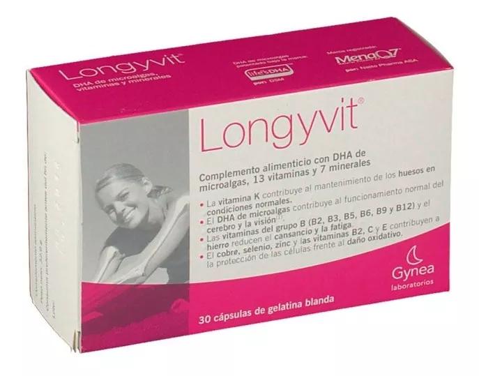 Gynea Longyvit 30 Gélules de Gélatine Molle