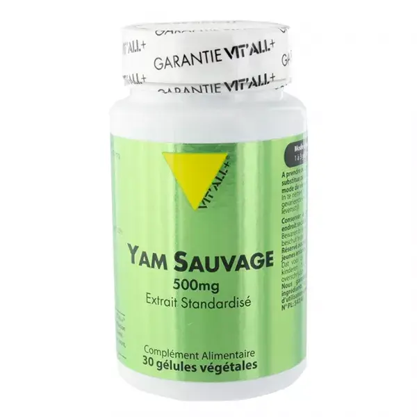 Vit'all+ Yam Sauvage 500mg 30 gélules