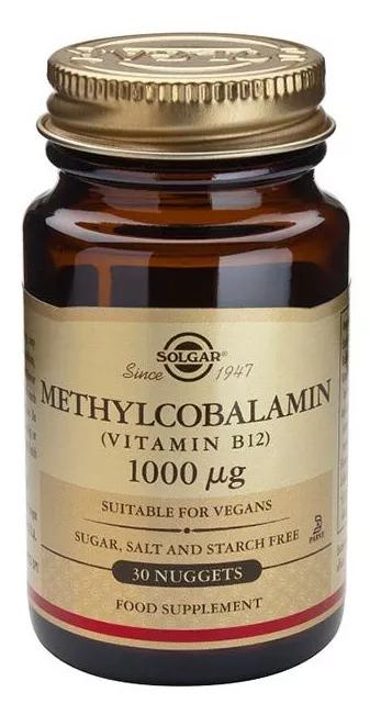 Solgar Vitamina B12 1000 mcg (Metilcobalamina) 30 comprimidos mastigáveis