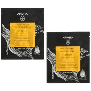 Apivita Express Beauty Straffende und straffende Gewebe-Gesichtsmaske 2x15 ml