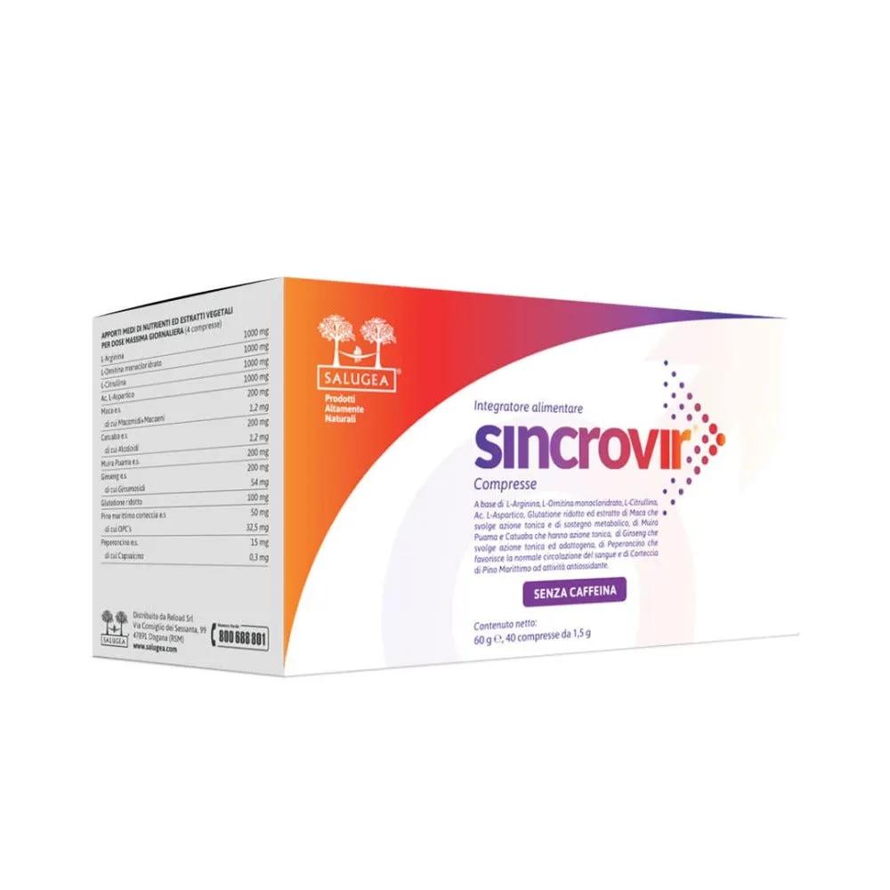 Salugea Sincrovir Compresse Con Maca, Ginseng e Muira puama 40 Capsule