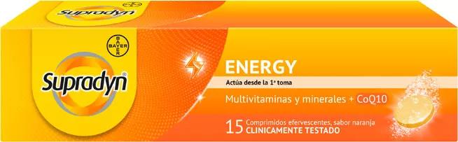 Supradyn Energy Vitaminas y Energía 15 Comprimidos Efervescentes
