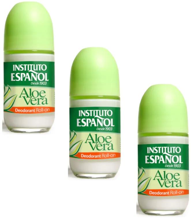 Institut Espagnol Déodorant Roll-on Aloe Vera 3x75 ml