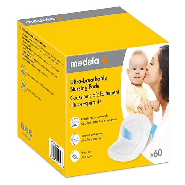 Medela Coussinets d'allaitement Ultra Respirants - lot de 60