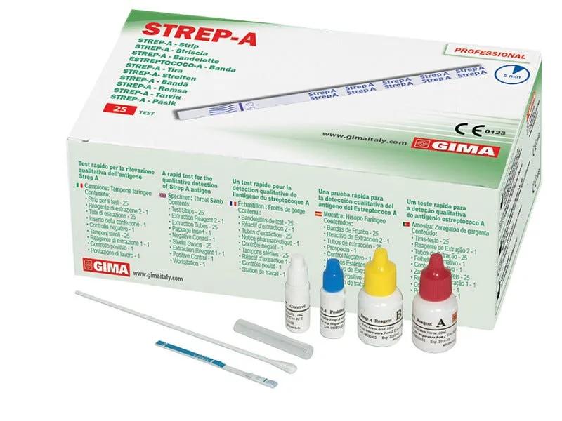 Gima Strep A Test Streptococco Striscia 25 Self Test