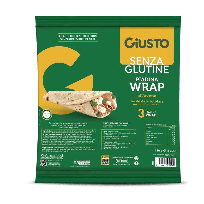 Giusto Wrap-Piadina Con Avena Senza Glutine 180G