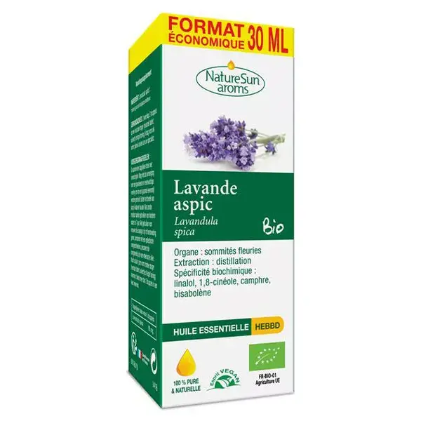 NatureSun Aroms Organic Aspic Lavender Essential Oil 30ml 