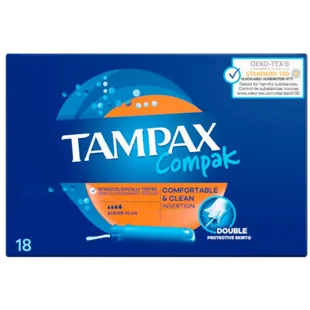Tampax Compak Super Plus Tampons 18 pcs