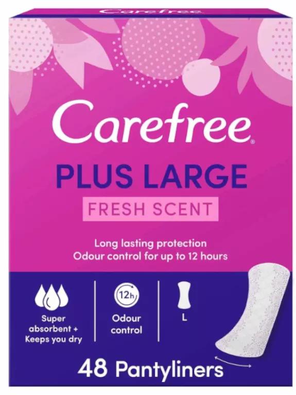 Carefree Plus Large Fresh Scent Salvaslips 20 uds