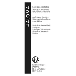 Haloma Huile Essentielle Bergamote Bio 10ml