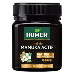 Humer Miel de Manuka Actif IAA® 18+ 100% Miel Pur -Pot de 250g