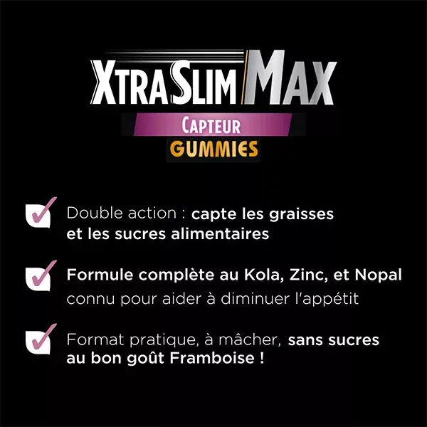 Forté Pharma XtraSlim Max Gummies Fat Catcher Weight Loss - 60 Gummies
