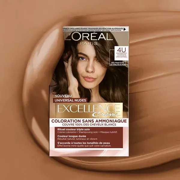 L'Oréal Paris Excellence Universal Nudes Cream Colour N°4 Châtain