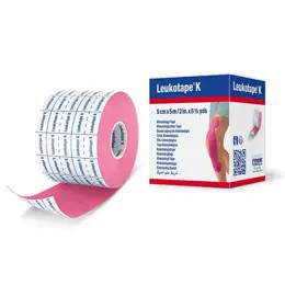 Leukotape K Bande Adhésive Elastique 5cmx5m Rose 1 Unité