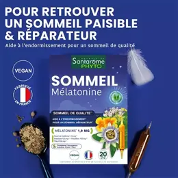 Santarome Phyto - Sommeil Mélatonine - 20 ampoules