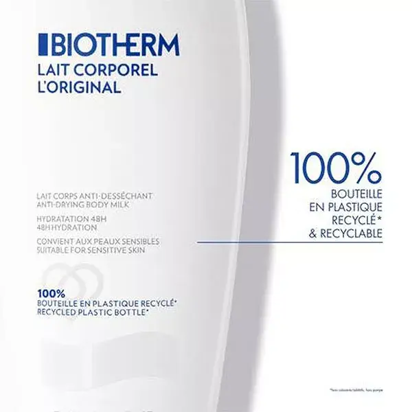 Biotherm Lait Corporel L'Original Anti-Desséchant 400ml + Déo Pure Anti-Transpirant Roll-On 75ml