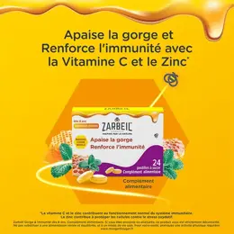 Zarbeil Gorge & Immunité Complément Alimentaire 24 Pastilles à Sucer