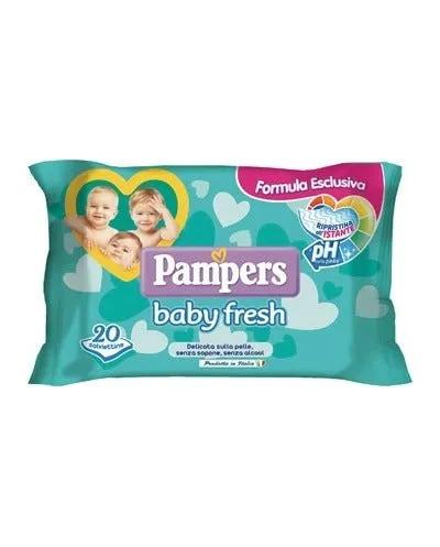 Pampers Baby Fresh Salviettine Umidificate Nuova Formula 20 Pezzi