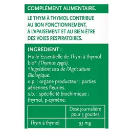 Phytosun Arôms Huile Essentielle Thym à Thymol Bio 10ml