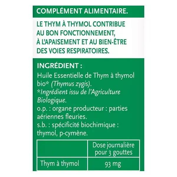 Tomillo esencial aceite de Phytosun Aroms timol 10ml