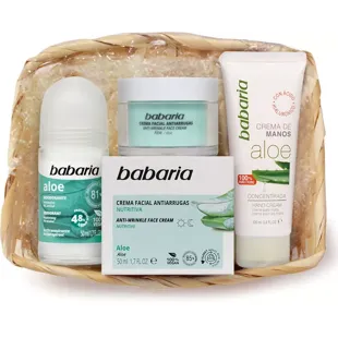Babaria Cesta Crema Facial 50ml + Crema Manos 100ml + Desodorante 50ml