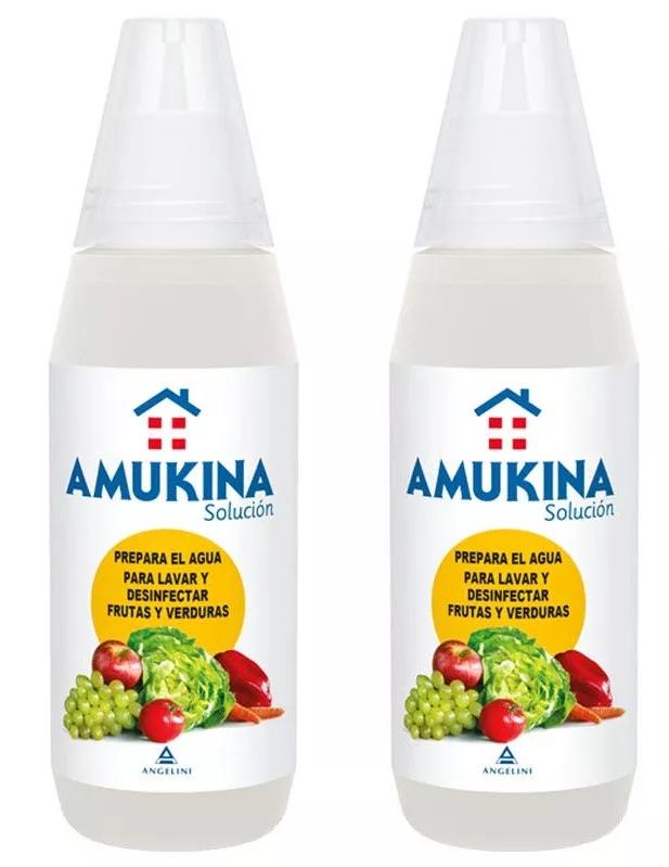 Amukina Desinfección Frutas y Verduras 2x500 ml