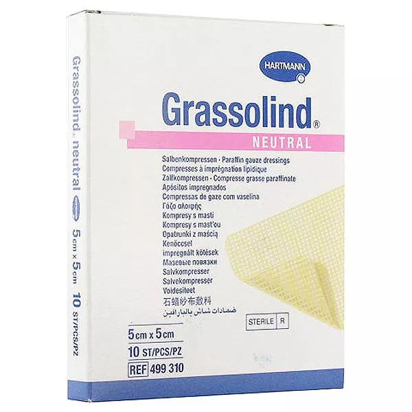 Hartmann Grassolind Neutral Apósito Húmedo 5 x 5cm 10 unidades